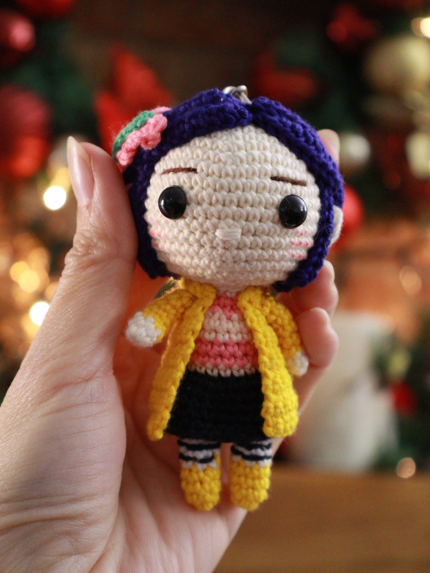Coraline keychain/ornament