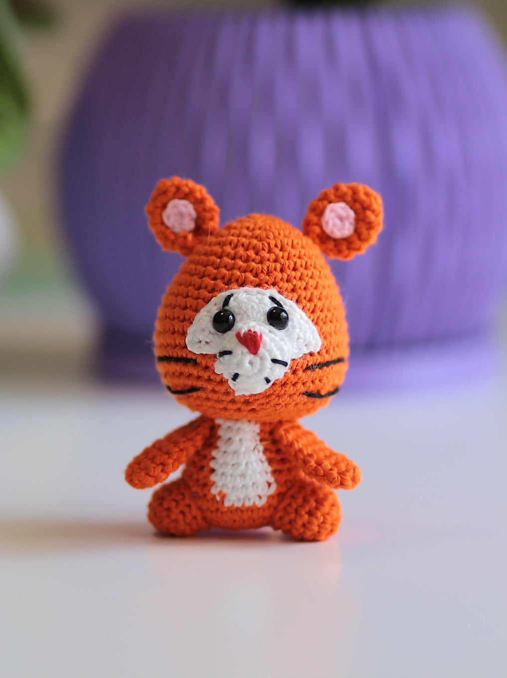 Happy yellow bear and friends keychain/ornament