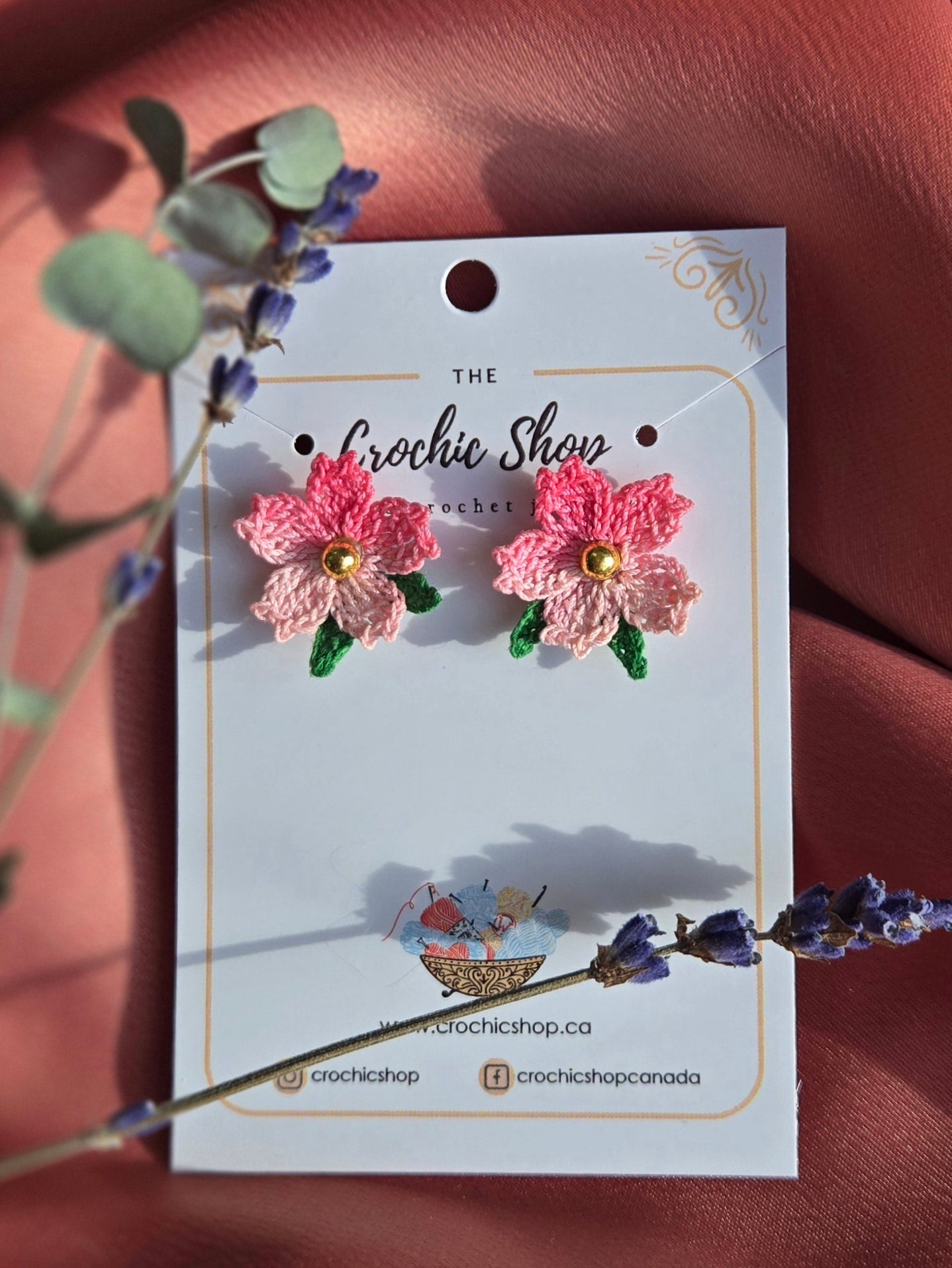 Sakura stud earrings