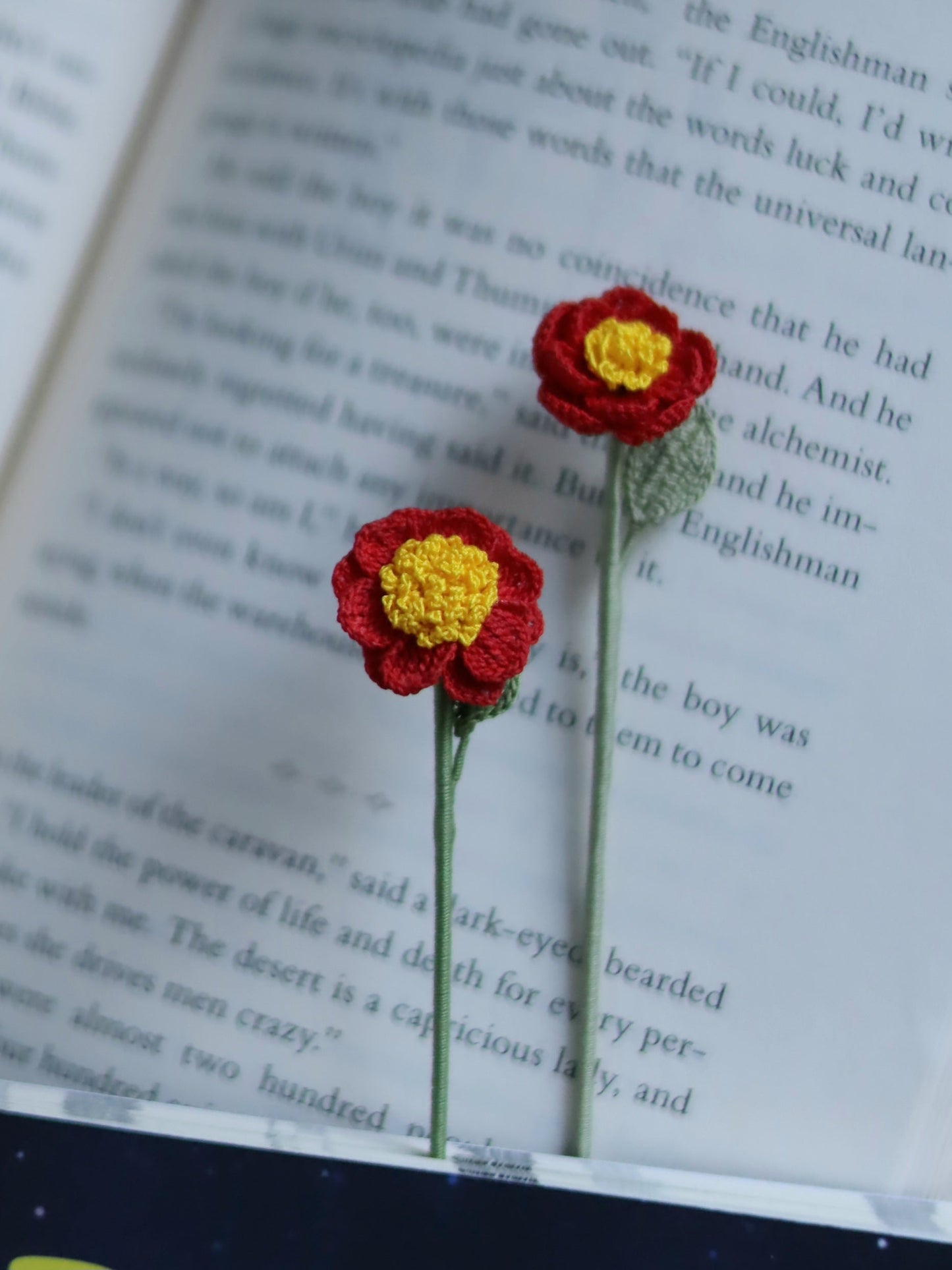 Peony bookmark