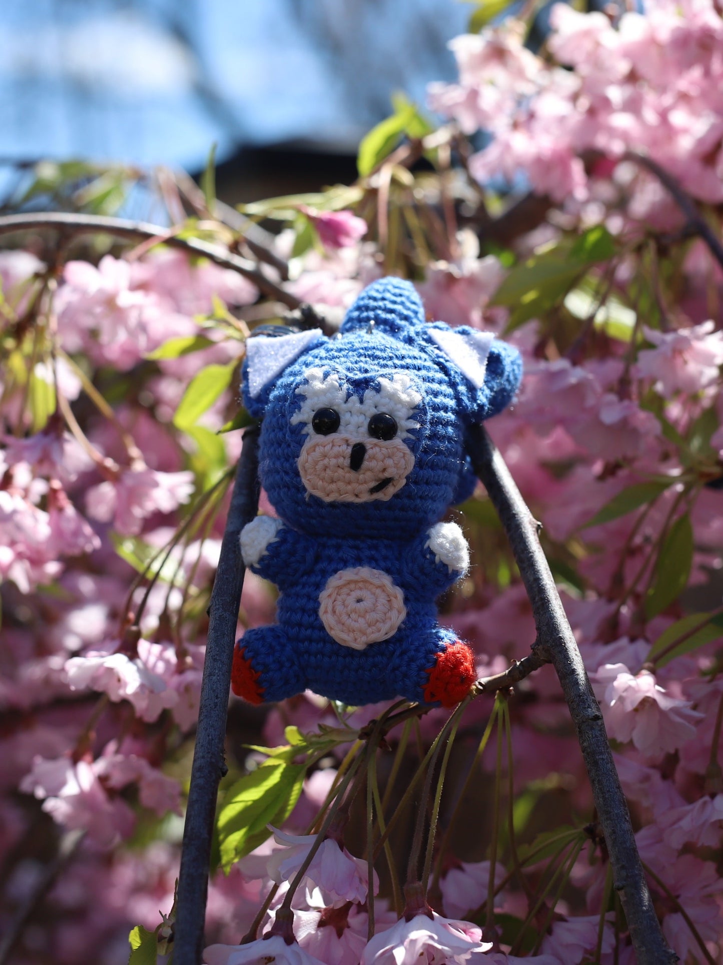 Super fast hedgehog keychain/ornament